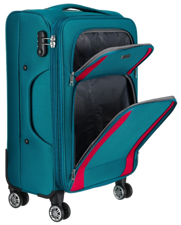 Walizka miękka na 4 kółkach ŚREDNIA pojemna solidna bagaż PETERSON