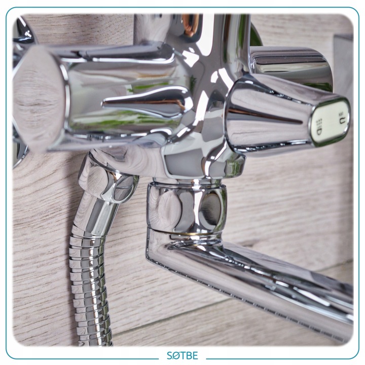 Bateria z długą wylewką do wanny Kran z ceramicznym przełącznikiem SOLIDNA