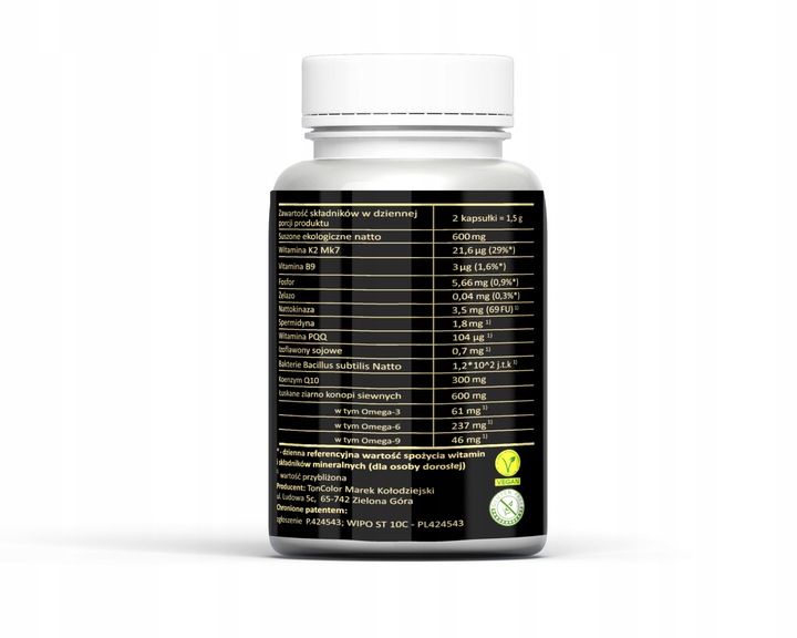 Natto Active Koenzym Q10 300Mg K2 MK7 Nattokinaza Omega 3,6,9 – 60 kapsułek