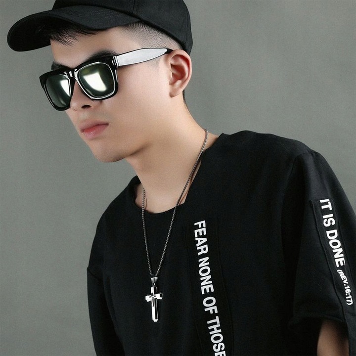 DUŻA ZAWIESZKA KRZYŻYK SREBRNY Z ŁAŃCUSZKIEM STAL