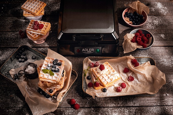 GOFROWNICA 4 CHRUPIĄCE GOFRY DUŻA MOC 1500W AD3036