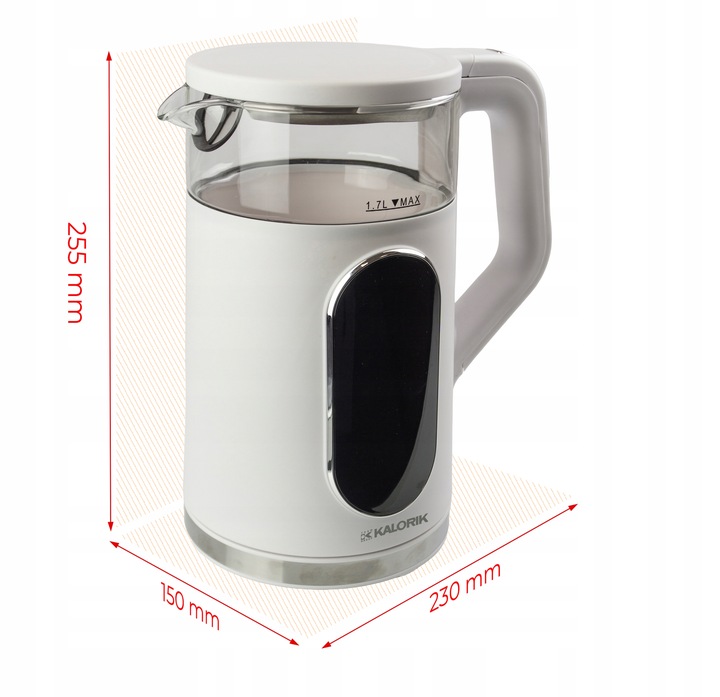 CZAJNIK ELEKTRYCZNY REGULACJA TEMPERATURY BIAŁY DIGITAL 40-100°C 1,7L 2200W