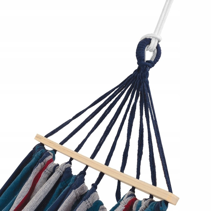 HAMAK Ogrodowy DWUOSOBOWY POKROWIEC Torba Tadar Paski Blue 200x150cm