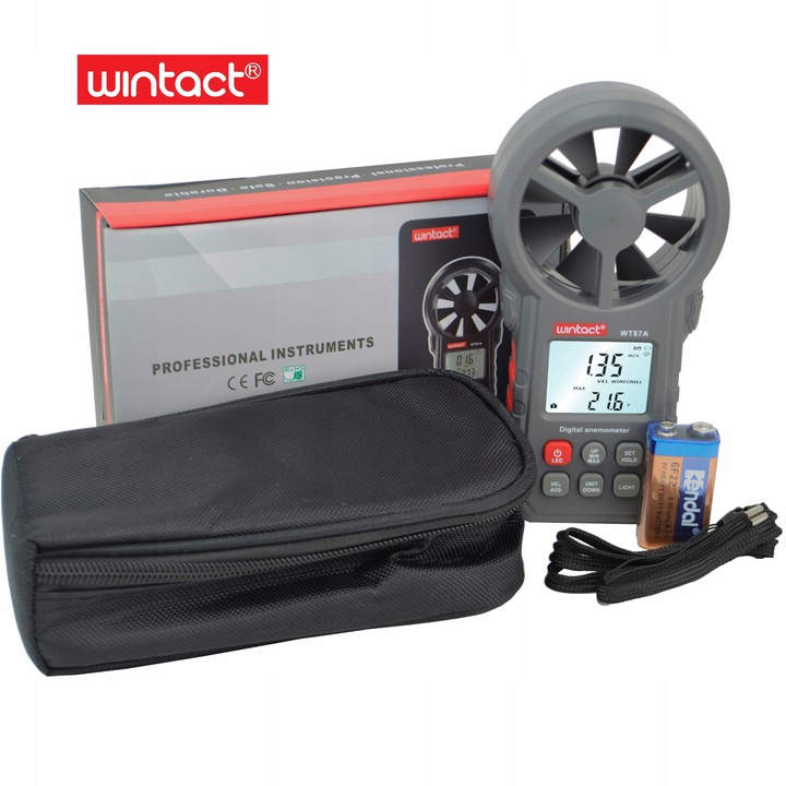 WIATROMIERZ ANEMOMETR MIERNIK WIATRU I TEMPERATURY