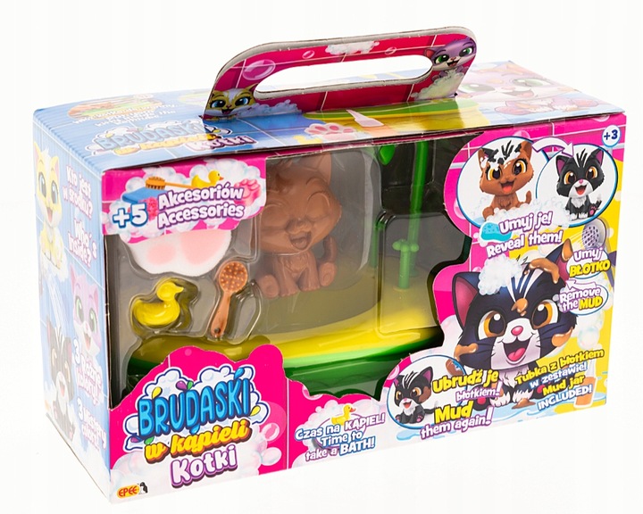 BRUDASKI W KĄPIELI KOTKI ZESTAW ŁAZIENKA BŁOTKO + AKCESORIA EPEE TYTUS