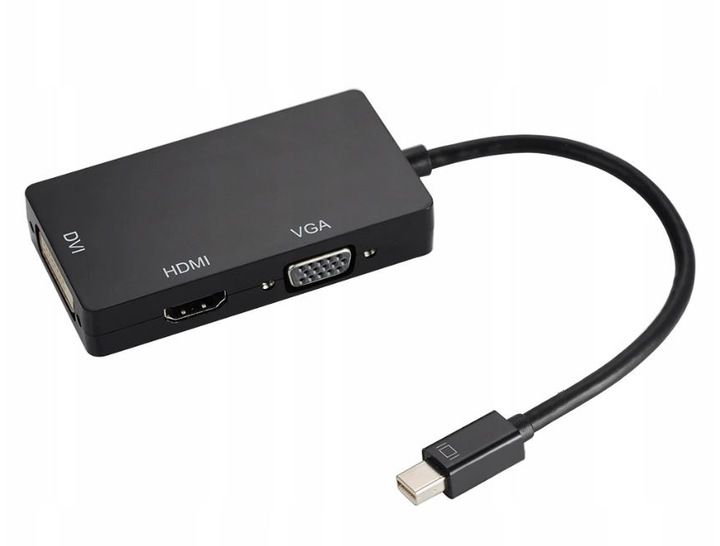 ADAPTER MINI DisplayPort DP do HDMI 4K VGA DVI MAC
