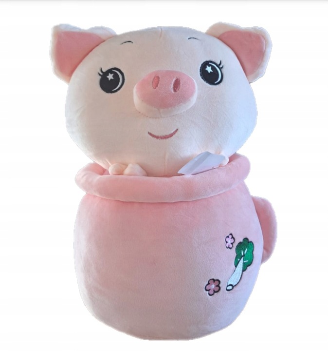 Świnka w Kubku duży pluszowy miś 48 cm bez kocyka DOSTĘPNA super prezent