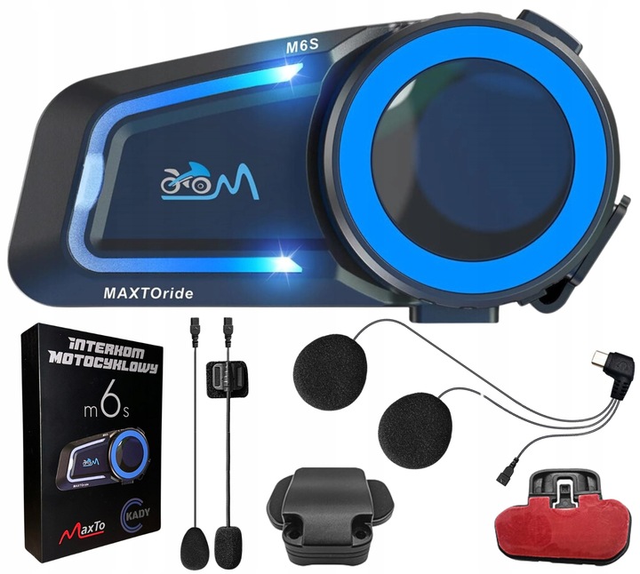 2XINTERKOM MOTOCYKLOWY MaxTo M6S MESH SYSTEM DO 8 MOTOCYKLISTÓW PO POLSKU