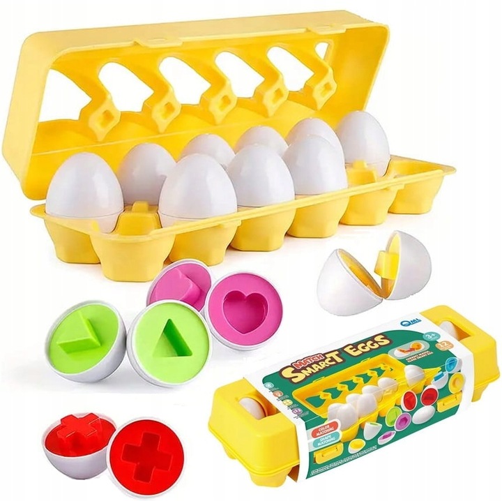 UKŁADANKA LOGICZNA SMART JAJKA SORTER KSZTAŁTY MONTESSORI