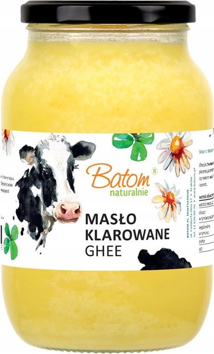 Masło KLAROWANE GHEE oczyszczone Ajurweda 1l BATOM