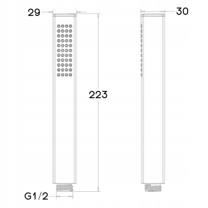 SŁUCHAWKA PRYSZNICOWA designerska ECOVAND POP OSZCZĘDNA -65% WODY 5.7 L/MIN