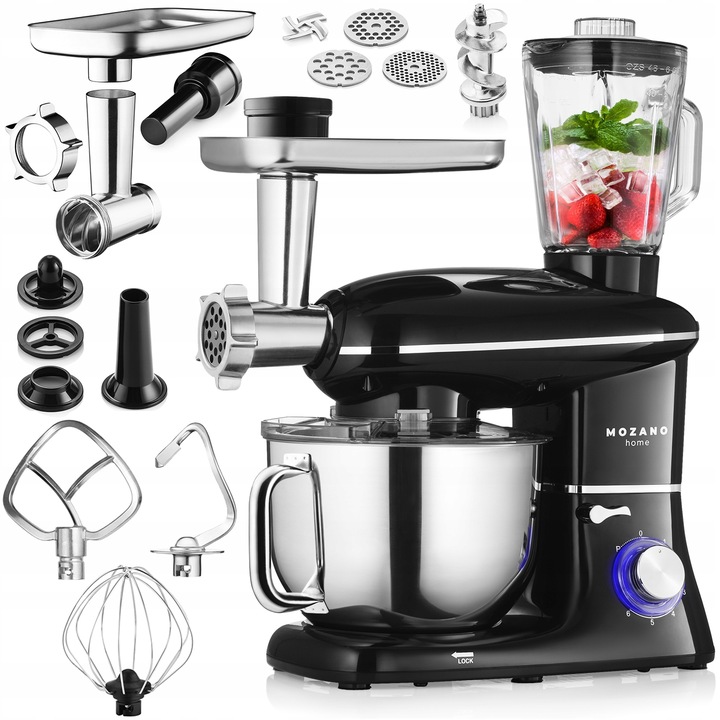 ROBOT KUCHENNY PLANETARNY MASZYNKA DO MIĘSA MIKSER BLENDER 6W1 MOCNY 3200W