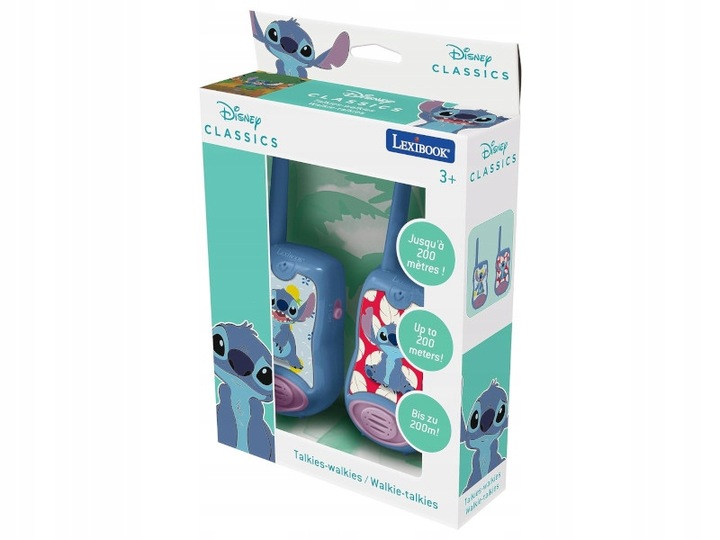 Lexibook Stitch Krótkofalówki zasięg do 200m Walkie Talkie dla dzieci 3+