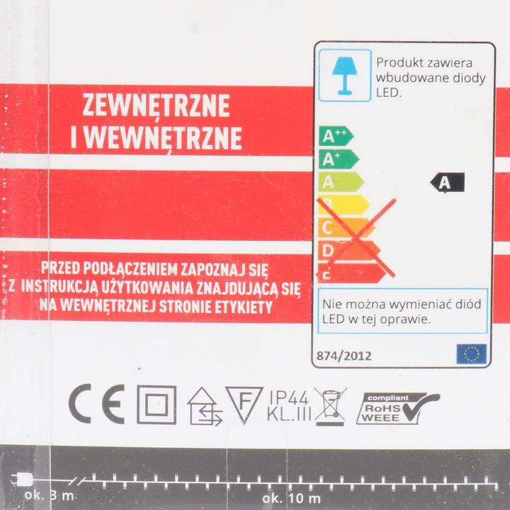 Lampki choinkowe 200 led zewnętrzny kolor czerwony