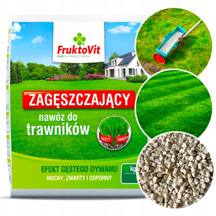 NAWÓZ WIOSENNY DO TRAWY ZAGĘSZCZAJĄCY TRAWNIK SZYBKI EFEKT DYWANOWY 10 KG