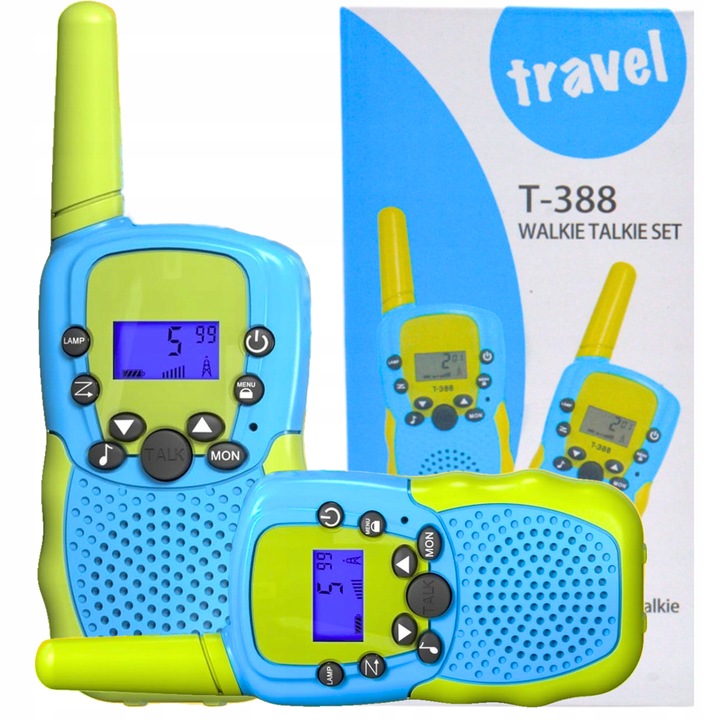 ZESTAW WALKIE TALKIE DLA DZIECI 2 SZT ŁOKI TOKI KRÓTKOFALÓWKI DUŻY ZASIĘG