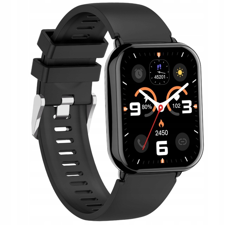Smartwatch damski z funkcją rozmów i powiadomień puls kroki sen menu PL