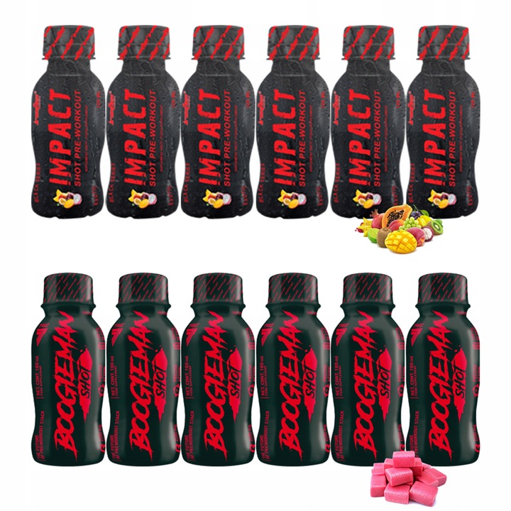 TREC BOOGIEMAN SHOT 100ml x12 PRZEDTRENINGÓWKA PUMP SIŁA POMPA IMPACT SHOT