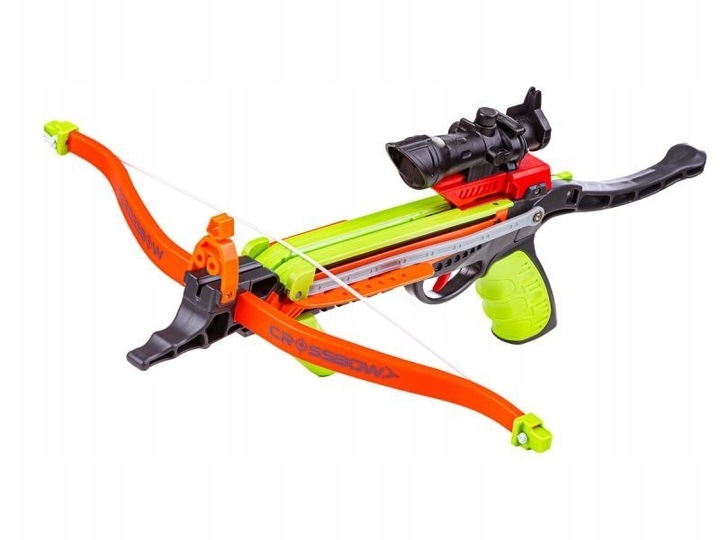 Kusza Łuk Dla Dzieci z Celownikiem LASER Kołczan Tarcza Strzały Przyssawki