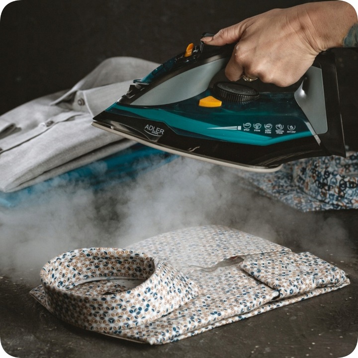 ŻELAZKO PAROWE 3000W STRAŻAK ANTI-CALC ANTI-DRIP ZE STOPKĄ CERAMICZNĄ