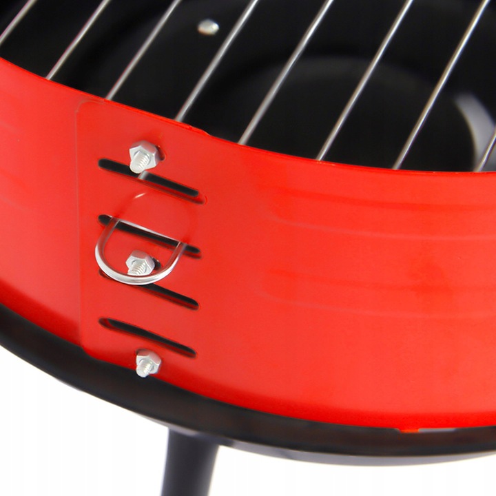 GRILL OGRODOWY TURYSTYCZNY PRZENOŚNY OKRĄGŁY WĘGLOWY KLASYCZNY KEMPINGOWY