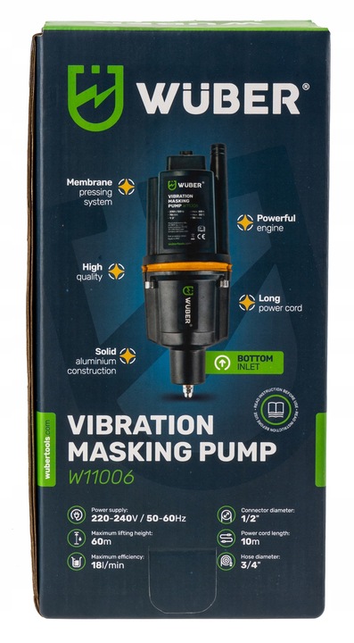 POMPA DO WODY CZYSTEJ DOLNOSSĄCA 460W POMPA RUSKA DO STUDNI NUREK 1080 L/H