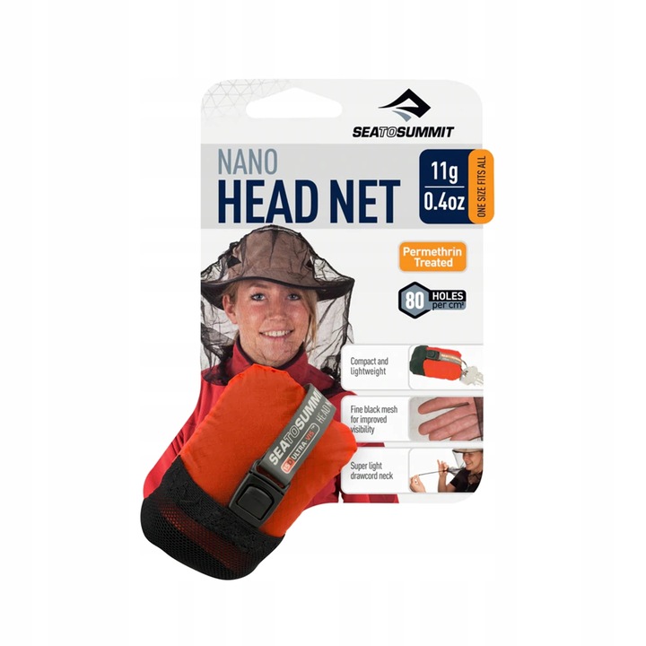 Moskitiera na twarz lekka z permetryną Sea To Summit Permethrin Treated
