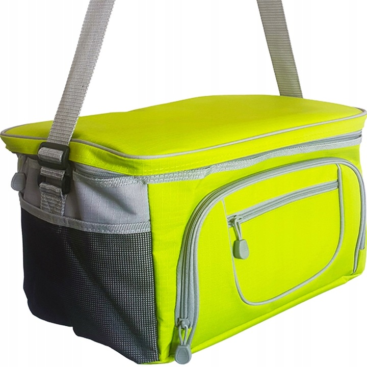 Torba termiczna turystyczna piknik zielona 30 l + 2x wkłady DUŻY ZESTAW