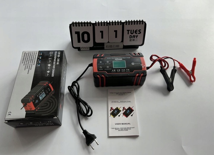 Prostownik Automatyczny Samochodowy Z Funkjcą Naprawy Akumulatora 12 24V