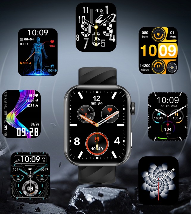 ZEGAREK SMARTWATCH POMIAR CUKRU EKG POLSKIE MENU CIŚNIENIOMIERZ PULS TLEN