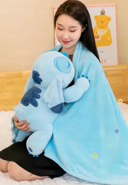 LILO I STICH STITCH DUŻY WIELKA MASKOTKA SŁODKA PREZENT KOC PODUSZKA