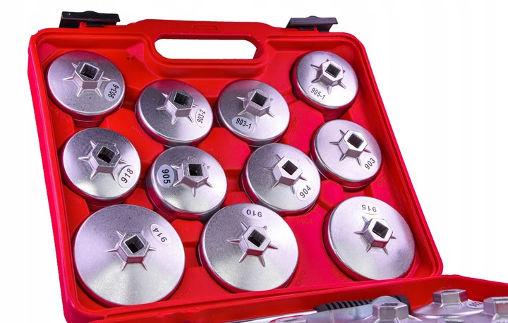 KLUCZE NASADOWE DO FILTRÓW OLEJU NASADKI ZESTAW 23 elementy