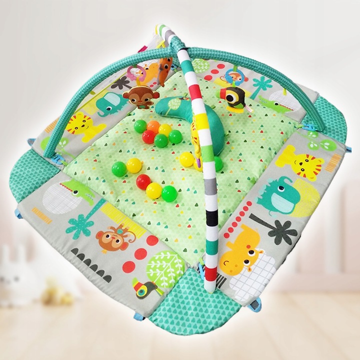 MATA EDUKACYJNA DLA NIEMOWLĄT INTERAKTYWNA 5W1 DUŻA DŻUNGLA