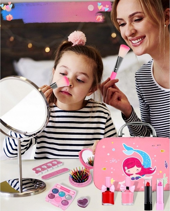 Kuferek kosmetyków Zestaw MAKE UP MALOWIDŁA Kosmetyki dla dziecka makijaż