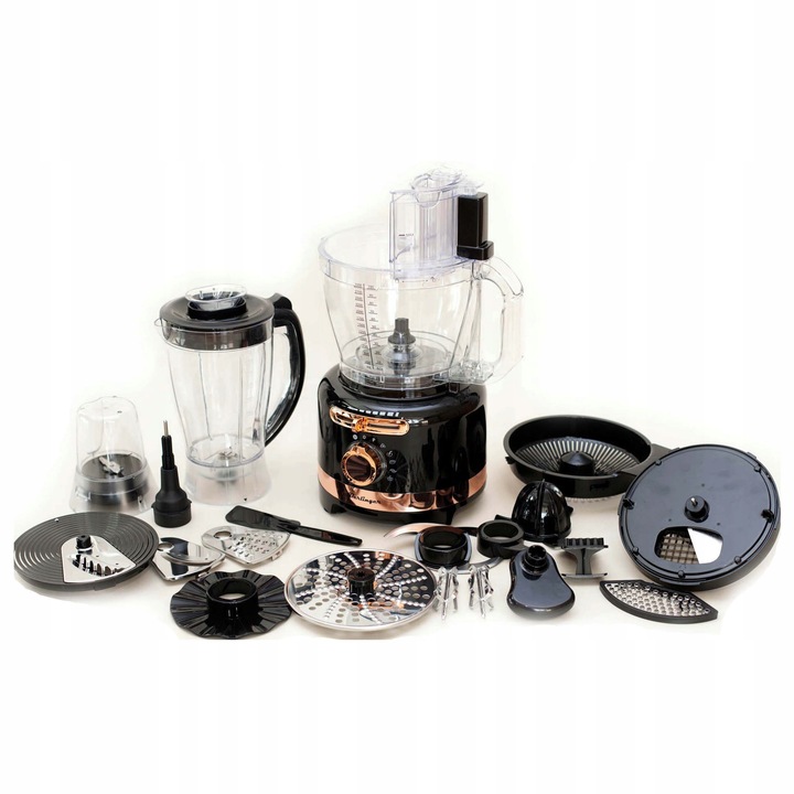 WIELOFUNKCYJNY ROBOT KUCHENNY BERLINGER 1800W BLENDER SZATKOWNICA MŁYNEK