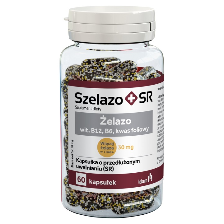 Szelazo + Sr 60 kapsułek żelazo 30 mg