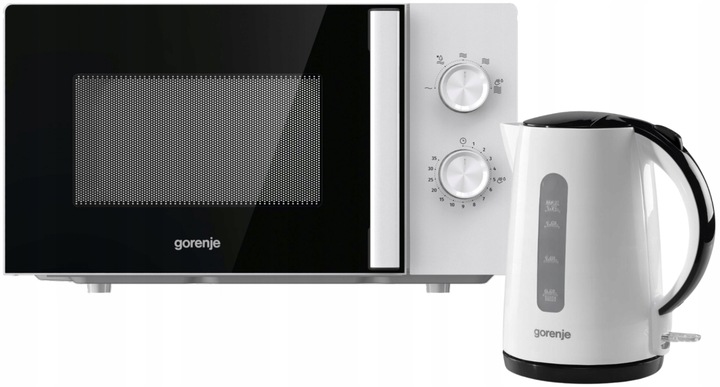 Kuchenka mikrofalowa Gorenje MO17E1WH 700W 17l + Czajnik K17PLBW 2200W 1,7l