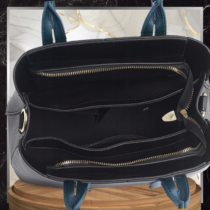 Torebka Skórzana Damska Czarna Na Ramię Torba Elegancka Pojemna Klasyczna