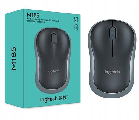 Mysz Bezprzewodowa Logitech M185 Swift Grey - Idealna do biura