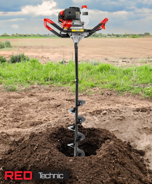 WIERTNICA GLEBOWA ŚWIDER SPALINOWY 6KM + 3 WIERTŁA ŚWIDRY PRZEDŁUŻKA 3 X OL