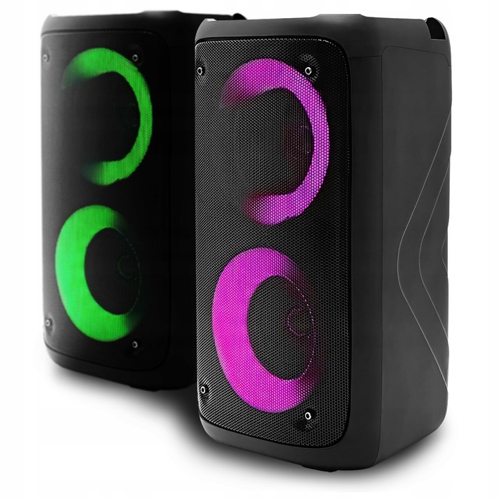 Głośnik Bluetooth Boombox Mobilny USB RADIO LED Bezprzewodowy Przenośny MP3