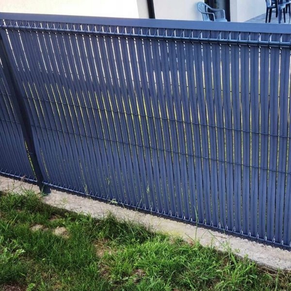 GRAFITOWA OSŁONA NA PŁOT LISTWY NA OGRODZENIE PANELE LAMELE 172X250CM