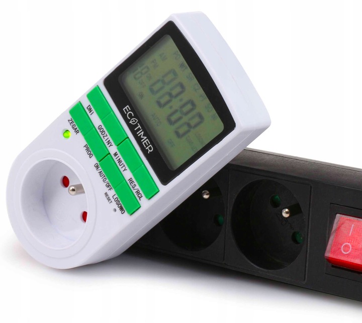 PROGRAMATOR CZASOWY WŁĄCZNIK WYŁĄCZNIK TIMER CYFROWY LCD - Polskie Menu