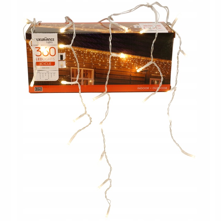 360xLED SOPLE Oświetlenie Świąteczne 12m ciepły biały na taras ogród balkon