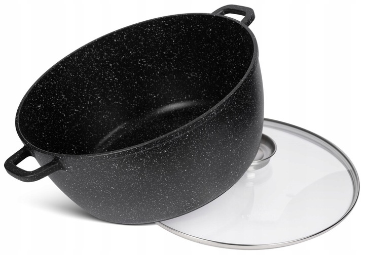 KOMPLET GARNKÓW MARMUROWYCH PATELNIA ZESTAW GARNKI INDUKCJA