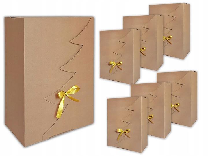 50 SZT - 1 SZT 13,80 BRUTTO PUDEŁKO PREZENTOWE 35x25x15 CM CHOINKA 1513