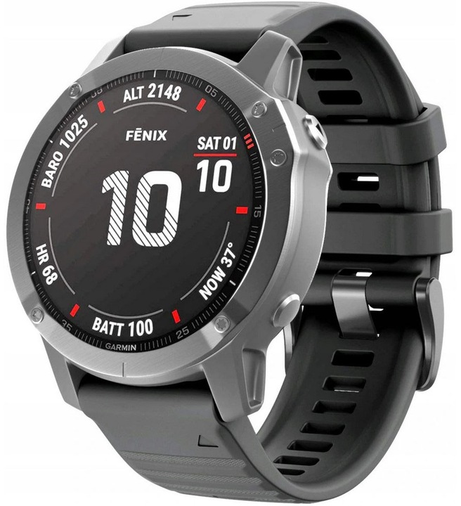 CZARNY Pasek Garmin FENIX 6X PRO QuickFit 26mm