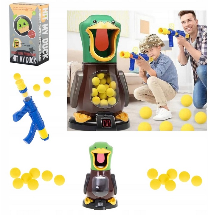 Głodna Kaczka Frania ORGINALNA XL Zabawa w Strzelanie GRA Edukacyjna GRATIS