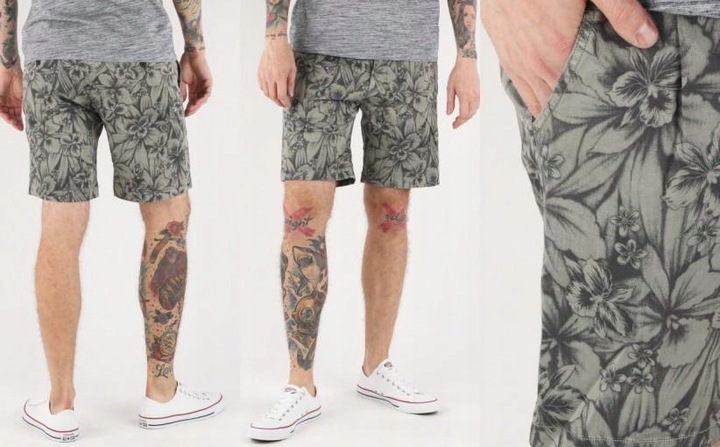 SPODENKI MĘSKIE ZE WZOREM KHAKI W29 REPLAY ZD06