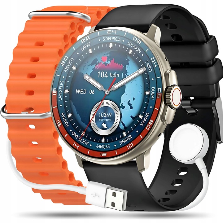 Zegarek męski SMARTWATCH Rubicon ROZMOWY KROKI SMS Sportowy MENU PL